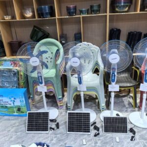 Felips 18inches rechargeable fan with solar panel